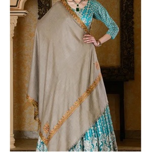 Écharpes en cachemire chaudes d'hiver de style cachemiri, vente en gros, design de bordure, 100% cachemire, écharpes en cachemire respirantes - Product Image 6