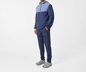Ensemble 2 pièces coupe-vent d'hiver pour homme, respirant, imprimé, antibactérien, streetwear OEM, patchwork personnalisé, jogging 100% coton - Product Image 1
