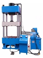 Presse hydraulique semi-automatique DIVINE à 4 piliers en acier inoxydable avec moteur 200 kW, table de travail 1250 mm, capacité 1800 kg
