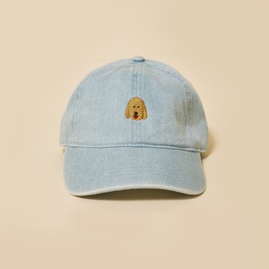Custom Logo <b>Light</b> Blue Denim Baseball Cap With Embroidered <b>Dog</b> Logo 6-Panel Adjustable Unisex Casual Hat - Product Image 2