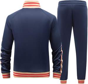 Chándal deportivo informal de alta calidad para hombre, chándal de manga larga de 2 piezas, chándal de talla grande para Fitness al por mayor - Product Image 2