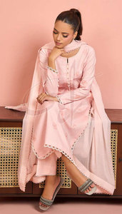Trajes Formales para Mujer de Alta Calidad, Color Rosa Claro, Transpirables, Ecológicos, de Tela de Algodón Ligera y Resistente - Product Image 3