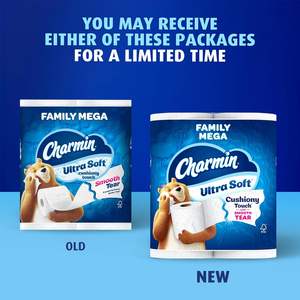 CharminUltra Soft <b>Cushion</b> Touch Toilet Paper, 24 Family Mega = 123 Regular Rolls, White - Product Image 6