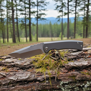 Navaja de Bolsillo Personalizable Chavez 229 Redeemer OEM con Mango de Madera, Acero Inoxidable de Alta Dureza, Punta de Caída, Borde Recto, Industrial - Product Image 5