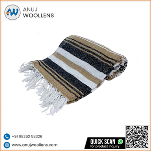 Manta de lana falsa natural de lujo tejida personalizada más vendida para el hogar, sala de estar y hotel - Product Image 2