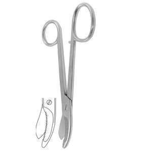 Tijeras quirúrgicas ortopédicas de alta calidad de acero inoxidable de 24cm con borde dentado de yeso BRUNS de París - Product Image 4