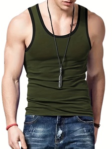 Débardeur musculaire côtelé pour homme, débardeur de compression personnalisé pour la salle de sport, la course à pied, coupe carrée, débardeur de musculation - Product Image 6