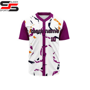 เสื้อเบสบอลพิมพ์โลโก้ตามสั่ง แห้งเร็ว เสื้อซอฟต์บอลเปล่า สำหรับผู้ชายและผู้หญิง เสื้อซอฟต์บอลแบบซับลิเมชั่น เสื้อเบสบอลแบบซับลิเมชั่น - Product Image 6