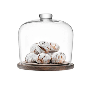 Plateau de serveur de gâteau en bois dôme support à gâteau en bois pour mariage fête d'anniversaire article décoratif meilleur prix - Product Image 1