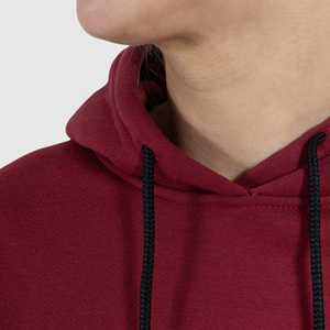 Sweat-shirt à capuche en molleton pour femmes personnalisé de haute qualité, couleur unie, col rond, sweats à capuche surdimensionnés pour hommes - Product Image 4