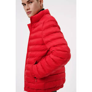 Men's Custom Logo Windproof Quilted Bubble Puffer Jacket Long Canvas Hood Lightweight Winter Warm <b>Waterproof</b> <b>Padded</b> <b>Coats</b> - Product Image 5