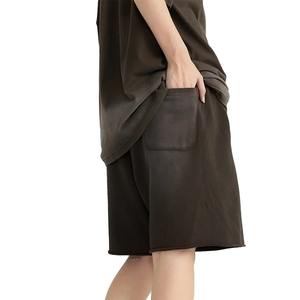 Ropa de hombre de nueva moda, pantalones cortos de lavado ácido de talla grande, pantalones cortos de lavado ácido de estilo informal de algodón para hombres de alta calidad - Product Image 4