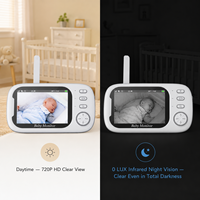 Moniteur bébé HD ABM600 3,5 pouces, caméra 720P, 2,4 GHz FHSS, sans WiFi, sécurité locale, enregistrement sur carte TF, vision nocturne VOX