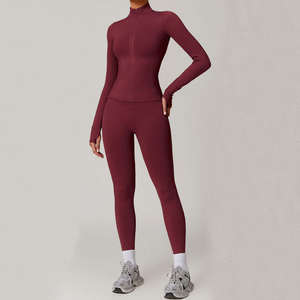 Conjunto Deportivo de Tres Piezas para Mujer, Ropa Deportiva para Gimnasio, Yoga y Fitness, Sujetador Deportivo, Top de Manga Larga y Leggings de Cintura Alta - Product Image 6