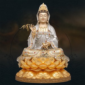 Msa รูปปั้นพระพุทธรูป30ซม. ตกแต่ง<span class=keywords><strong>กวน</strong></span><span class=keywords><strong>อิ</strong></span><span class=keywords><strong>ม</strong></span>รูปปั้นพระพุทธรูปทำจากทองสัมฤทธิ์ลายดอกบัวแบบปรับแต่งได้ - Product Image 1