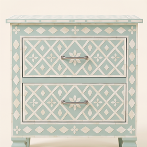 Handmade Bone Inlay Nightstand With <b>Drawer</b> Modern End Table Artisan <b>Side</b> Table Premium Accent Table For Home Hotel - Product Image 5