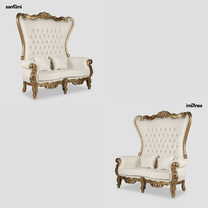 Nueva moda dos asientos trono silla teca caoba Sungkai Mindi Jackfruit roble haya abedul ceniza Silla de comedor cómodo trono - Product Image 6