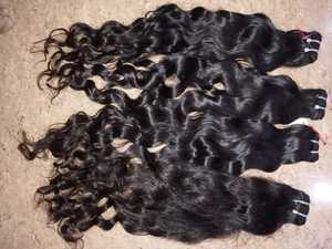 Extensiones de cabello humano indio a granel 100% Virgin Remy Single Drawn Material de alta calidad - Product Image 3