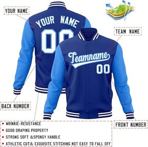 Veste d'université personnalisée OEM veste universitaire en laine de duvet avec logo brodé conception libre veste Letterman en cuir à manches pour hommes - Product Image 5