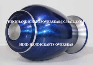 โกศทองเหลืองสำหรับผู้ใหญ่ขี้เถ้ากระดูกสีฟ้า - Product Image 5