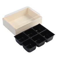 DIY Traiteur Nouveau Design Sushi Emballage Biodégradable Fruits Secs Cookie Conteneurs De Restaurants De Qualité Alimentaire Avec Diviseurs