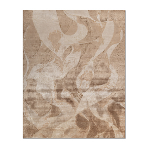 Aprezo Hand Knotted <b>Wool</b> & Bamboo Silk Rug <b>Red</b> & Orange with Abstract Pattern AKWB-3649 for Home Use - Product Image 1