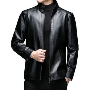 Logo personnalisé 2024 dernière conception veste en cuir pour hommes disponible pour une tenue décontractée à bas prix respirant personnalisé mode OEM - Product Image 5