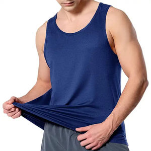 Camiseta Deportiva de Verano para Hombre, Holgada, Cómoda, Transpirable, sin Mangas, Estilo Urbano, Mezcla de Poliéster/Algodón - Product Image 2