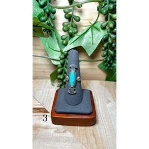 Daniel Benally Kingman Turquoise & Rose Gold Plated Sterling Silver <b>Adjustable</b> <b>Ring</b> Fashionable Bezel Setting Inlay Gift - Product Image 3