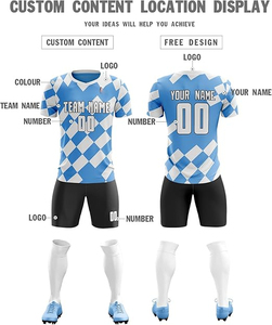 Ensemble d'uniformes de football pour hommes sur mesure La conception des fabricants pour l'entraînement sportif en plein air comprend un short et un maillot de football - Product Image 4