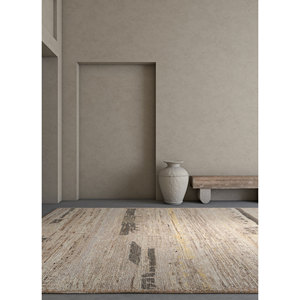 Tapis afghan en laine Blythe Ivory Classic Tabriz Style 9x12, noué à la main, motif abstrait, pour la maison, le salon, le couloir, pour adolescents - Product Image 5