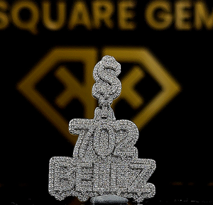 Pendentif personnalisé VVS Moissanite, pendentif Moissanite personnalisé, pendentif Moissanite nom, pendentif Moissanite Hip Hop VVS en argent - Product Image 6