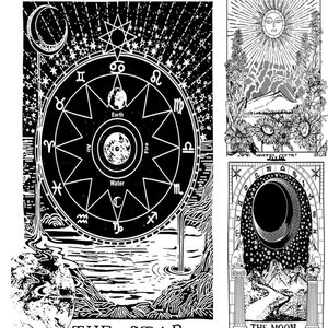 <b>Altar</b> <b>Cloth</b> Printed Cotton Wall Hanging Handmade Tarot Card Moon Pentagram Tapestry Multiple Colors Small By Indian Consigners - Product Image 1