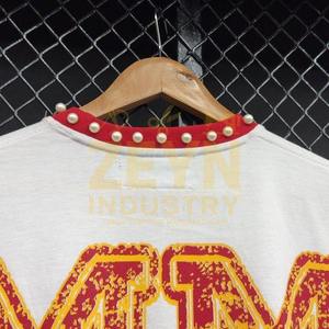 เสื้อยืดโอเวอร์ไซส์พิมพ์โลโก้ตามสั่ง ราคาขายส่ง เสื้อยืดเปล่า น้ำหนักเบา แฟชั่นใหม่ เสื้อยืดคอกลมสำหรับผู้ชาย - Product Image 4