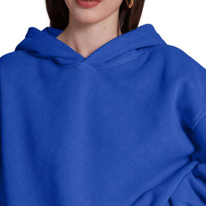 Vente en gros de sweats à capuche doublés en polaire écologiques de haute qualité, lavage à l'acide solide, couleur personnalisée, logo sur le devant, usine directe - Product Image 3