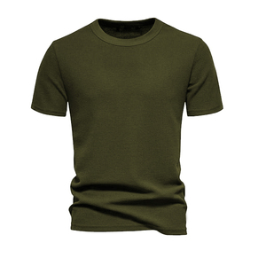 T-shirt surdimensionné de haute qualité pour hommes vêtements en tricot doux couleurs unies impression numérique sérigraphie DTF DTG grande taille - Product Image 1