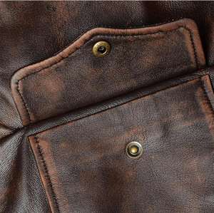 เสื้อแจ็กเก็ตหนังมีซิปสำหรับผู้ชายเสื้อแจ็กเก็ตหนังสำหรับผู้ชายดีไซน์แบบมืออาชีพตามความต้องการออกแบบได้ตามต้องการ - Product Image 6