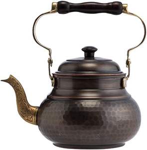 Hammered Stovetop <b>Tea</b> <b>Pot</b> <b>Kettle</b> With Wooden Handle Represents Tradition Copper <b>Tea</b> <b>Kettle</b> - Product Image 5