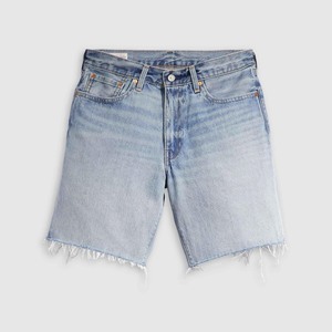 Pantalones Cortos Bermuda de Mezclilla Azul Claro para Hombre, Cintura Alta, Estilo Casual, Dobladillo Deshilachado, Tejido de Algodón, Cintura Elástica, Secado Rápido, 180g, Digital - Product Image 5