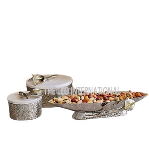 Juego de 9 cuencos decorativos de diseño de forma irregular chapados en oro, cuenco de lujo de estilo nórdico de Metal de aluminio - Product Image 6