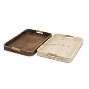 ถาดเสิร์ฟอาหารเช้าทำจากไม้สนทรงสี่เหลี่ยมผืนผ้าสำหรับตกแต่งบ้านหรือโรงแรมด้วยสิ่งมหัศจรรย์ในต่างประเทศ - Product Image 5