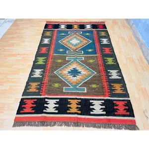 3x5, 4x6, 5x8, 6x9 Jute Rugs Floor Wooden Rugs Large Rectangle Carpet Custom Design Carpet Runner Handmade Textiles Crafts
