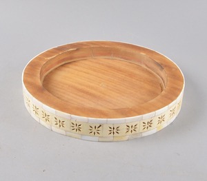 Bandeja de incrustaciones de hueso de forma Rectangular para manualidades, bandeja decorativa para el hogar para mesa de centro, patrón único, prueba de artesanía de hueso - Product Image 1