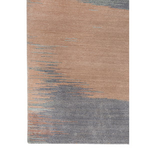 Alfombra de Lana y Seda de Bambú Tejida a Mano de Kavi, Color Rosa y Morado, con Patrón Abstracto para Uso Doméstico - Eskm-120 - Product Image 4