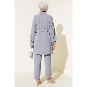 Ruffle Front Aerobin Juego De 2 Piezas Gris - Product Image 2