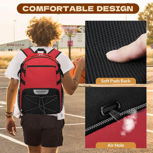 Sacs à dos de basket-ball de conception personnalisée de haute qualité meilleur prix avec fermeture à glissière et motif de caractère - Product Image 4