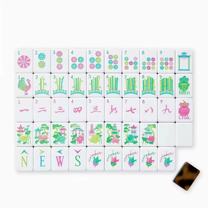 ชุดไพ่นกกระจอกอะคริลิคแบบอเมริกัน ดีไซน์สั่งทำพิเศษ 160 แผ่น 4 ชั้น พร้อมกล่องเก็บแบบสั่งทำพิเศษ ที่วางไพ่ และตัวดันไพ่ - Product Image 3