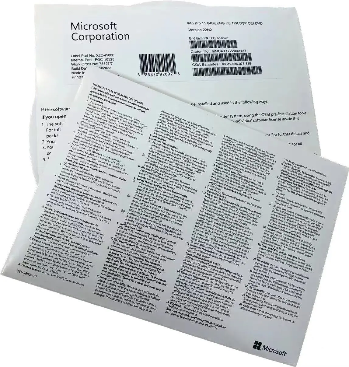 Microsoft Windows 11 Pro DVD Бесплатная доставка Лидер продаж Win 11 Pro DVD гарантированный срок службы (1 упаковка = 5 шт.) Windows 11 pro