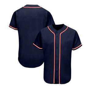 Camiseta de béisbol de tela de malla de poliéster de secado rápido al por mayor, camiseta de manga corta transpirable con logotipo de equipo personalizado - Product Image 4