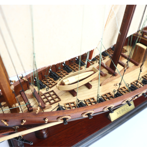 เรือจำลอง XEBEC TALL SHIP คุณภาพสูง งานฝีมือทำมือ 100% ทำจากไม้ ผลิตในเวียดนาม _สีไม้เข้ม - Product Image 3